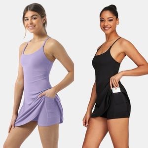 Set of two HALARA Wannabe dresses w/ attached shorts with pockets